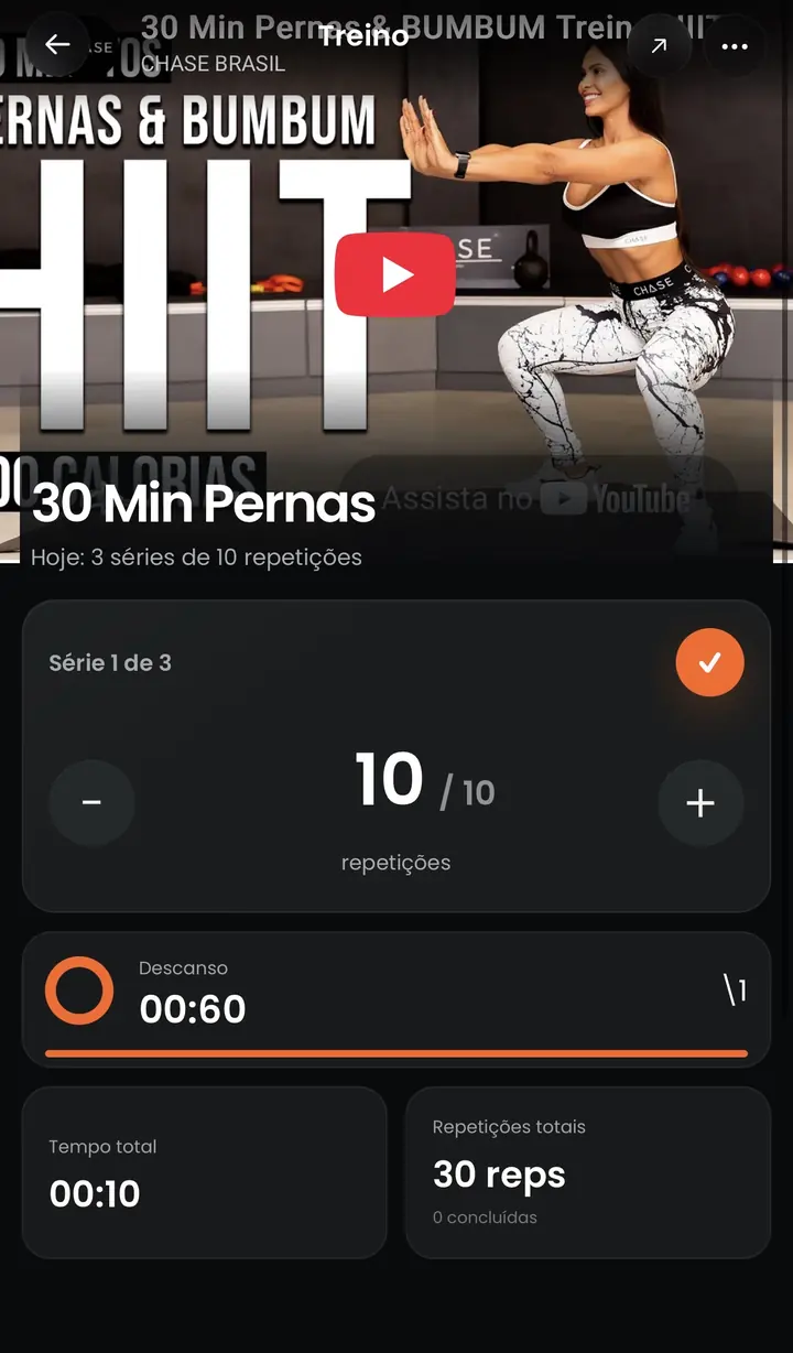 Tela de Treino do TRIIL